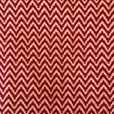 Pure Cotton Printed Fabric - Red/Cream Zig Zag - Vastra Raag